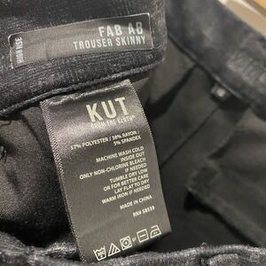 Kut From The Kloth‎ Fab Ab Trouser Skinny High Rise Plaid Pants Womens 10 Gray